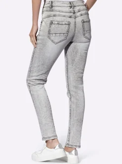 Jeans|heine Röhrenjeans mit Crinkle-Effekt lightgrey-denim