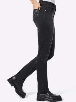 Jeans|heine Röhrenjeans mit Nieten blackdenim