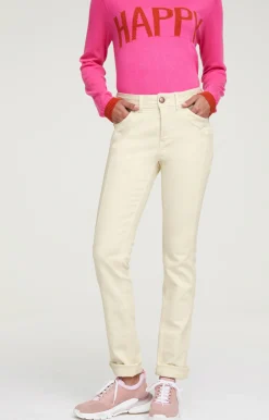 Basics|Jeans|heine Röhrenjeans mit Power-Mesh-Einsatz ecru