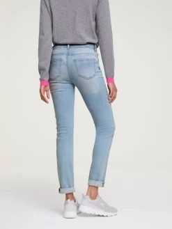 Jeans|heine Röhrenjeans mit Power-Mesh-Einsatz bleached