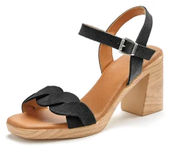 Sandalen & Sandaletten|LASCANA Riemchensandalette schwarz