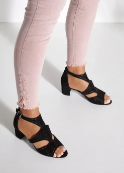 Sandalen & Sandaletten|LASCANA Riemchensandalette schwarz