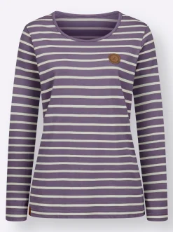 Shirts| Ringelshirt feige-ecru-gestreift