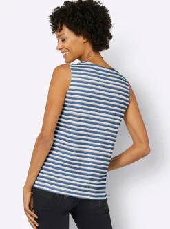 Shirts| Ringelshirt jeansblau-weiß-geringelt