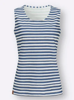 Shirts| Ringelshirt jeansblau-weiß-geringelt