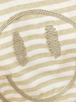 Shirts|heine Ringelshirt mit Glanzgarn ecru-goldfarben-geringelt