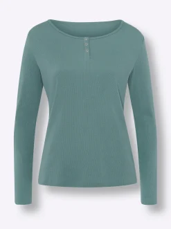 Shirts|heine Rippshirt in GOTS-zertifizierter Baumwoll-Qualität jade