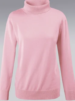 Pullover| Rollkragenpullover aus reiner Baumwolle rosenholz
