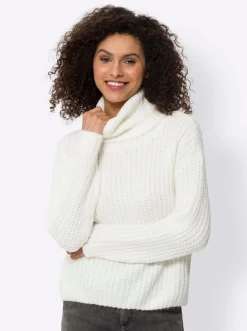 Pullover|heine Rollkragenpullover im Oversized-Schnitt ecru