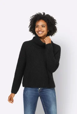 Pullover|heine Rollkragenpullover im Oversized-Schnitt schwarz