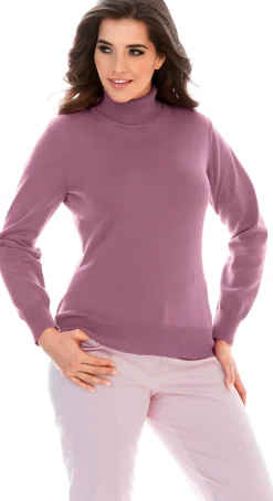 Pullover|heine Rollkragenpullover in Feinstrick-Qualität mauve