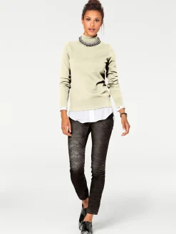 Pullover|heine Rollkragenpullover in Feinstrick-Qualität offwhite