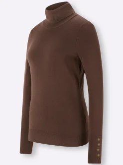 Pullover|heine Rollkragenpullover in Viskose-Qualität schoko
