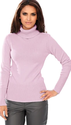 Basics|heine Rollkragenpullover mit Kaschmir-Anteil rosé