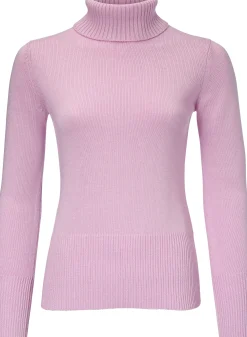 Basics|heine Rollkragenpullover mit Kaschmir-Anteil rosé