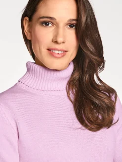 Basics|heine Rollkragenpullover mit Kaschmir-Anteil rosé