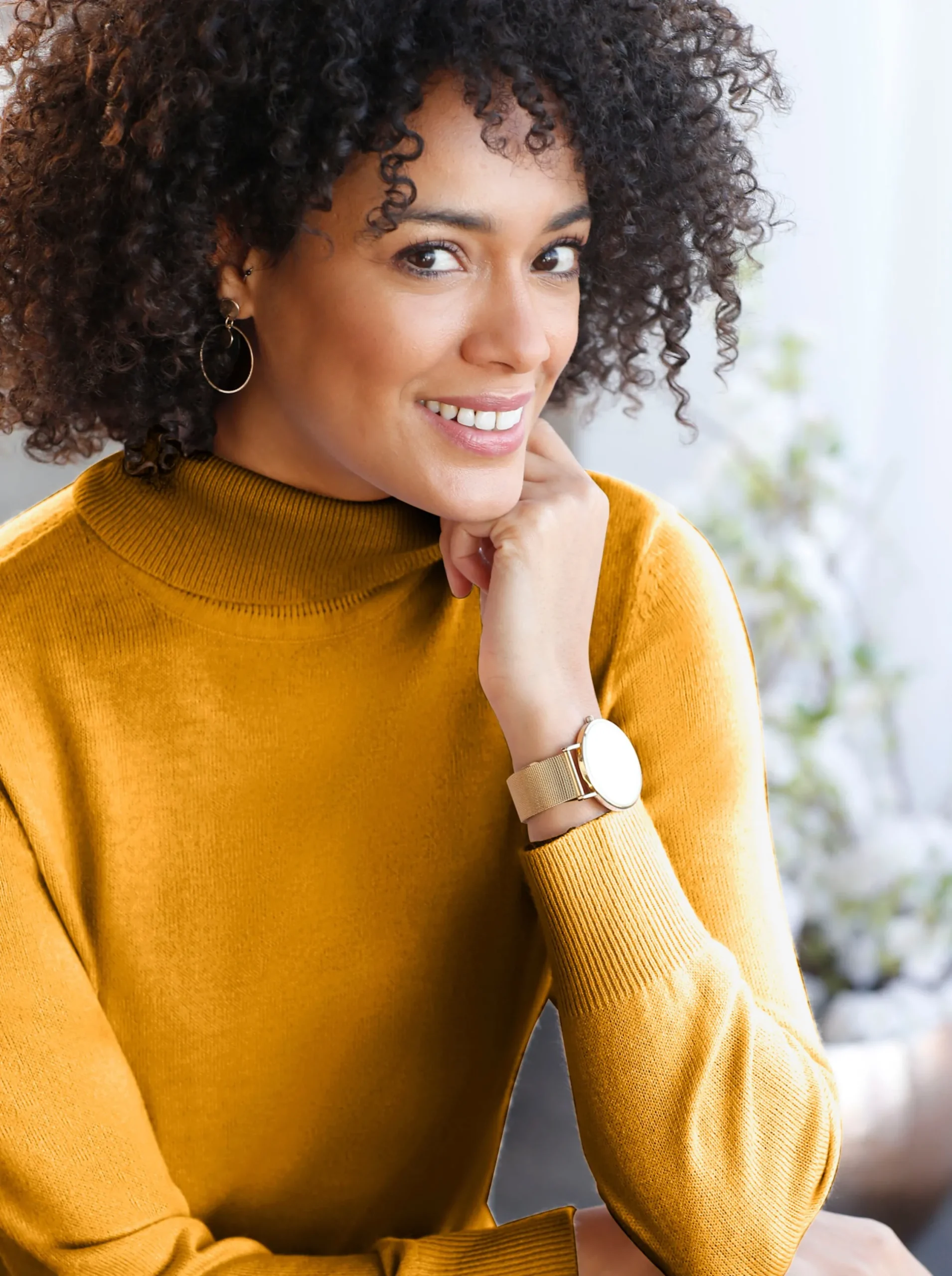 Basics|Pullover| Rollkragenpullover mit Ripp-Bündchen ocker