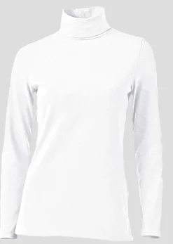 Shirts|heine Rollkragenshirt in figurbetonter Form weiß