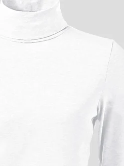Shirts|heine Rollkragenshirt in figurbetonter Form weiß