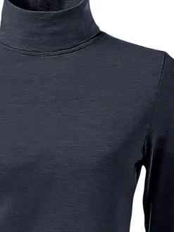 Shirts|heine Rollkragenshirt in figurbetonter Form marine
