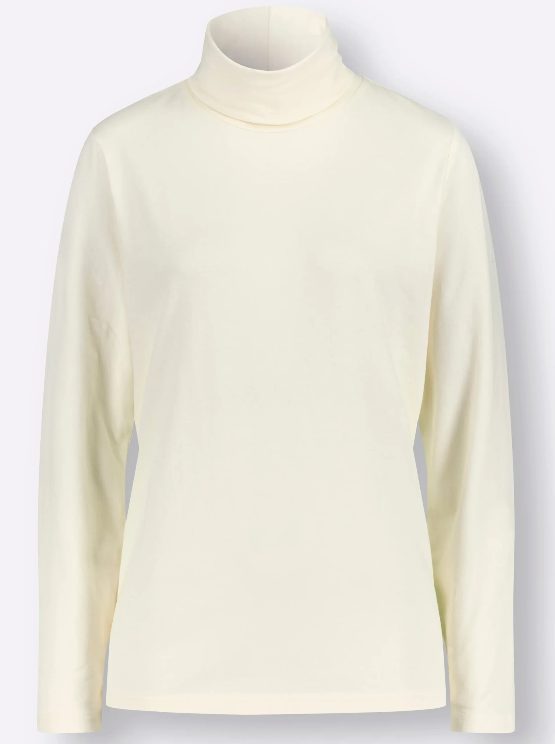 Shirts| Rollkragenshirt mit langen Ärmeln champagner