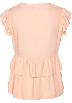 Strandmode|LASCANA Rüschenbluse peach