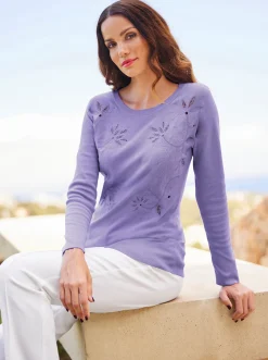 Pullover|heine Rundhalspullover lavendel