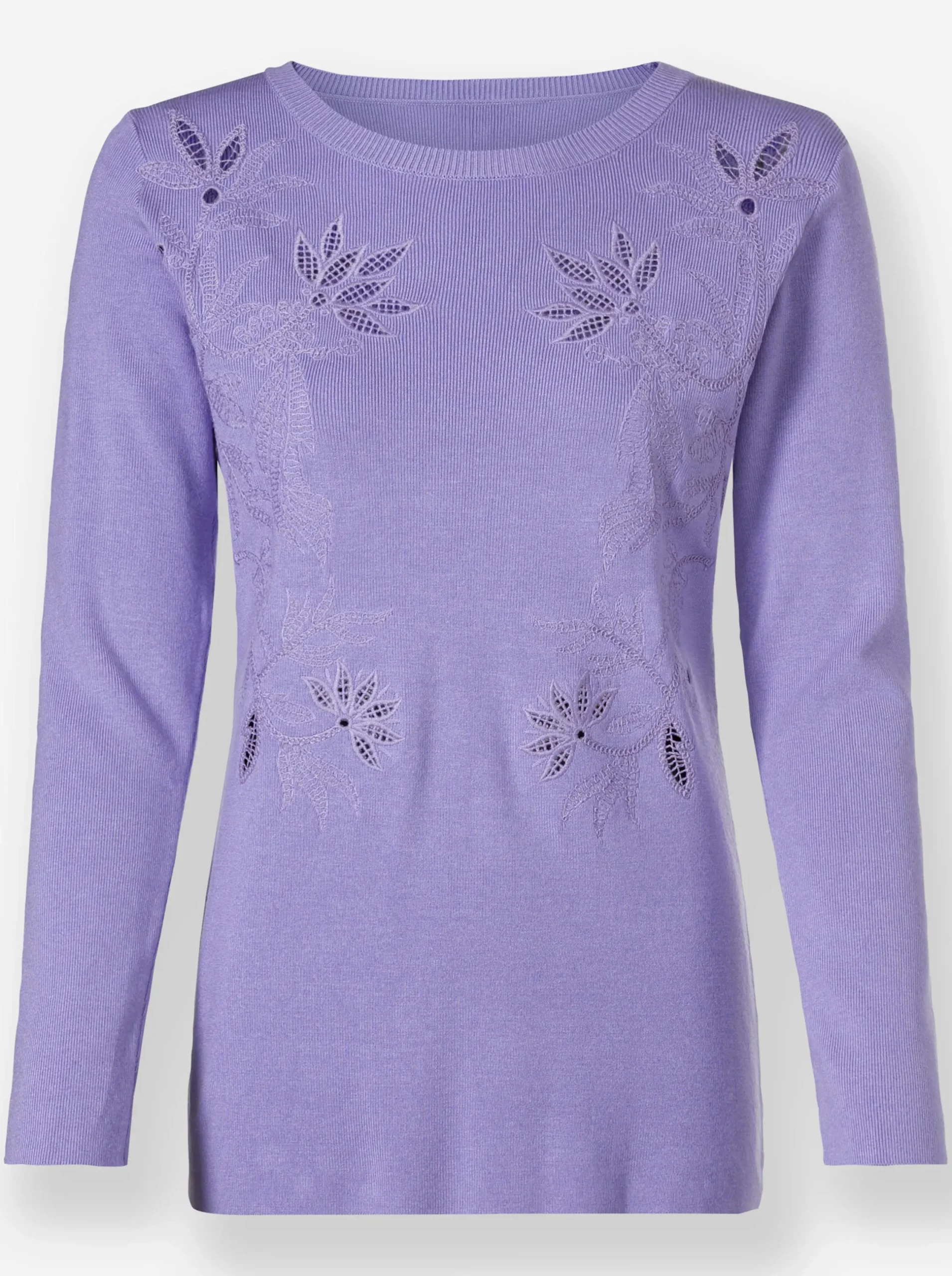 Pullover|heine Rundhalspullover lavendel