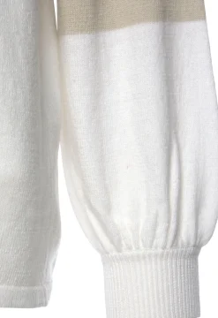 Strandmode|Pullover|LASCANA Rundhalspullover grau-meliert-creme-beige