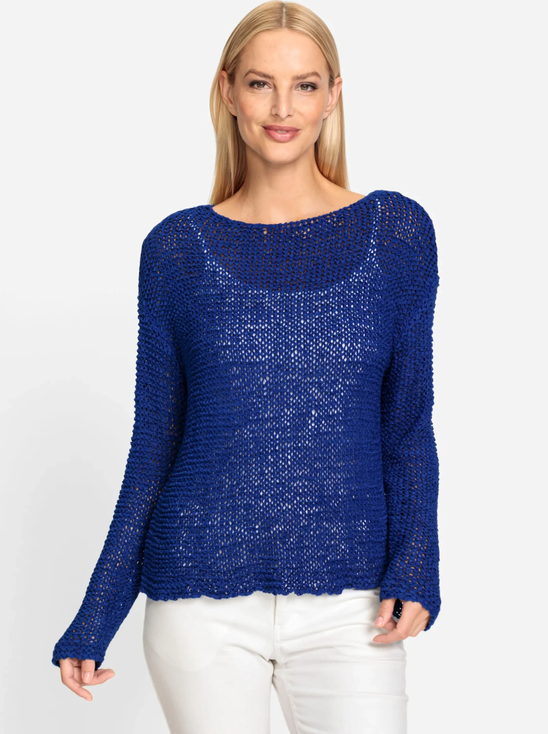 Pullover|heine Rundhalspullover royalblau