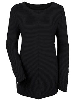 Basics| Rundhalspullover schwarz