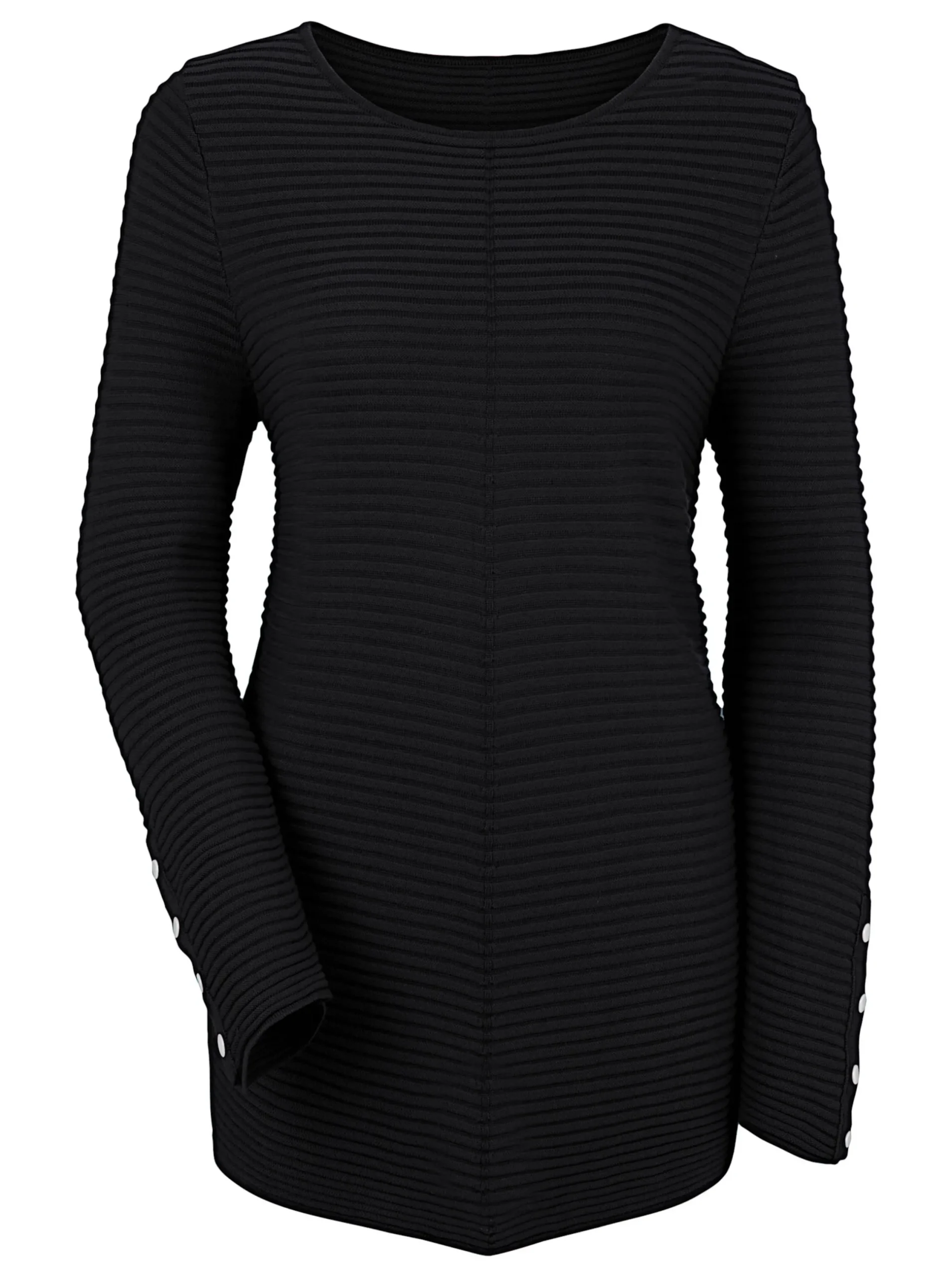 Basics| Rundhalspullover schwarz