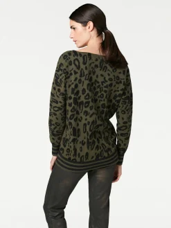 Pullover|heine Rundhalspullover oliv