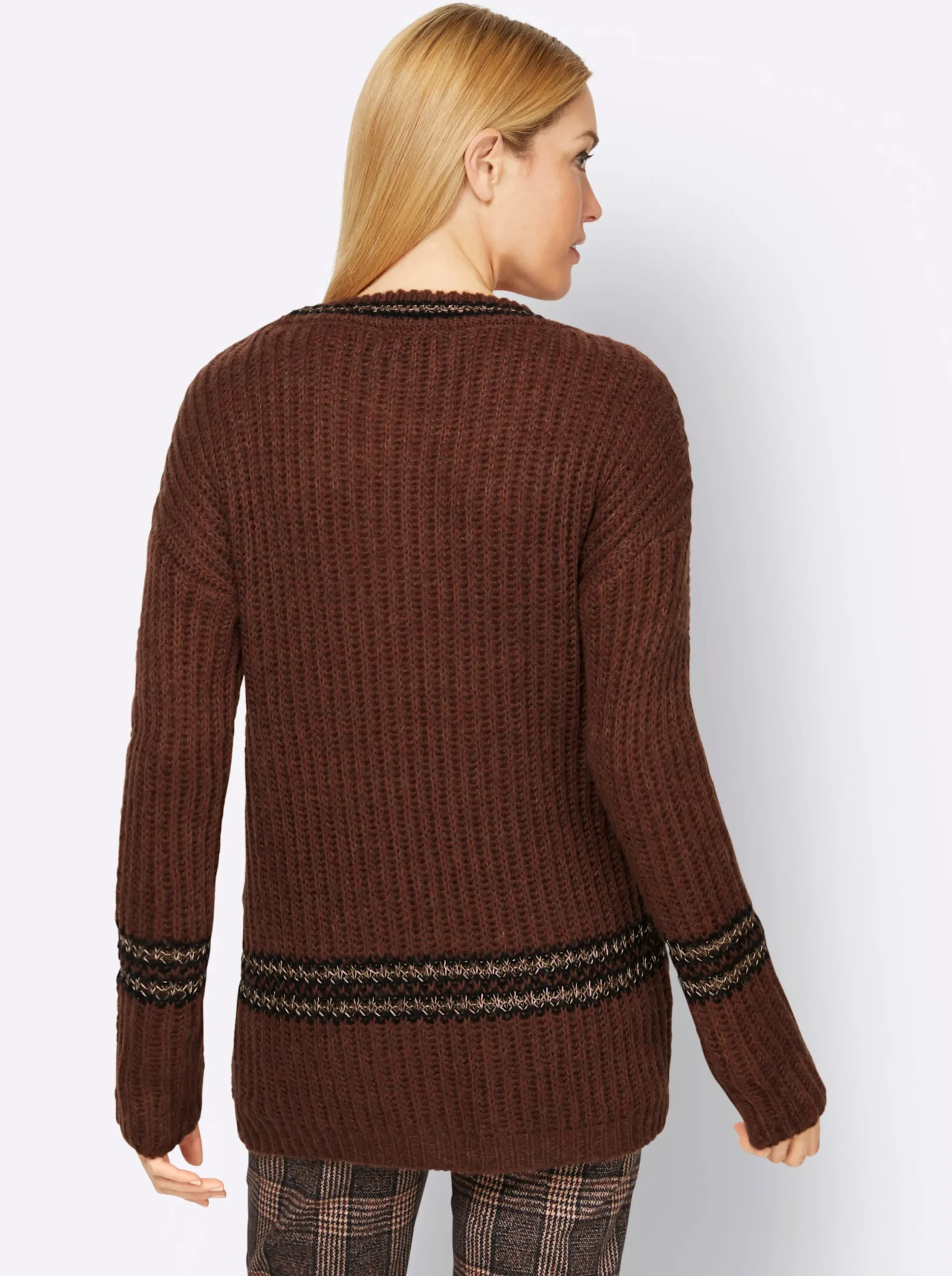 Pullover|heine Rundhalspullover braun-schoko-meliert
