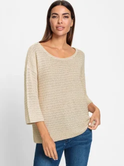 Pullover|heine Rundhalspullover elfenbein