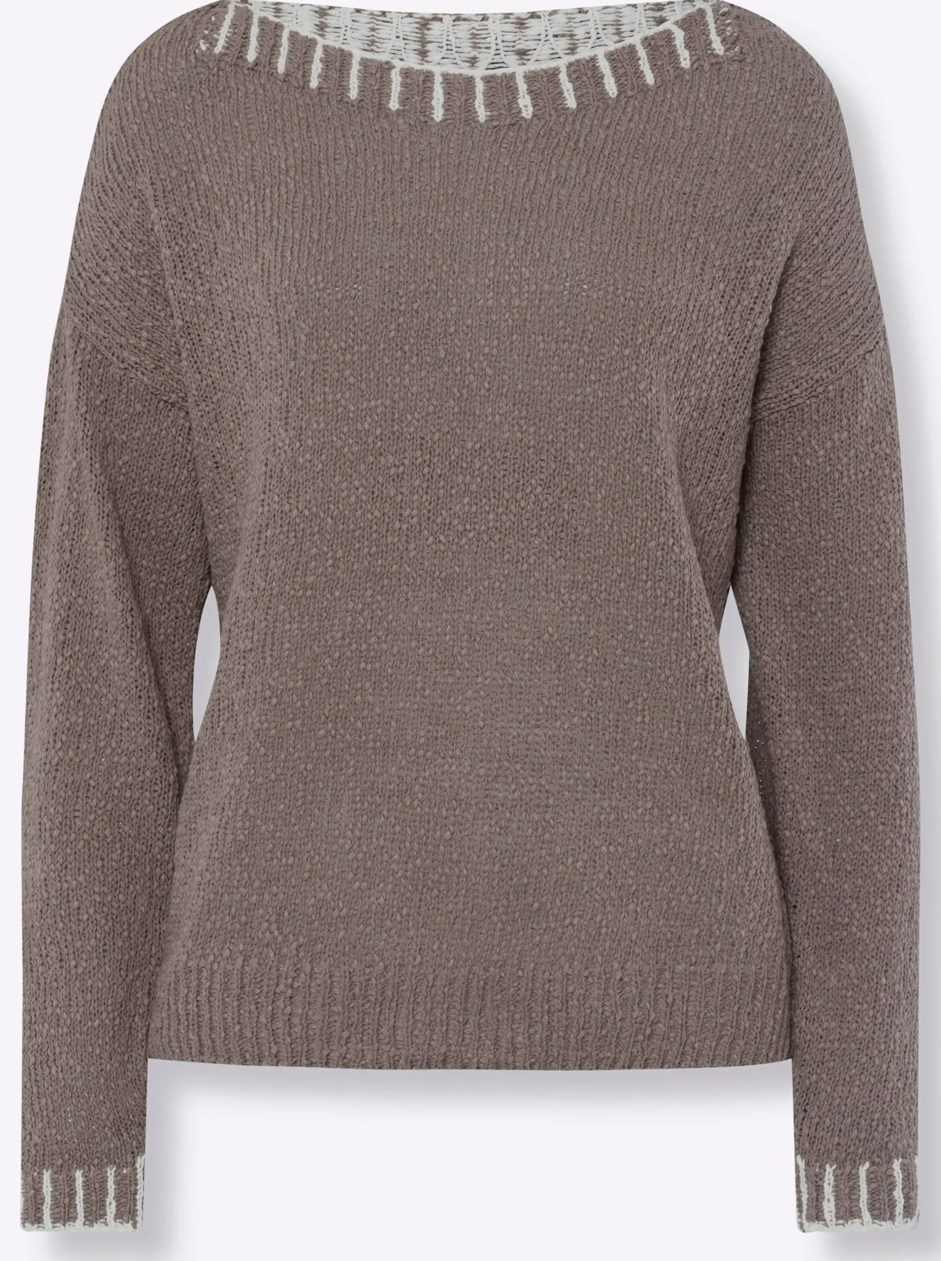 Pullover|heine Rundhalspullover taupe