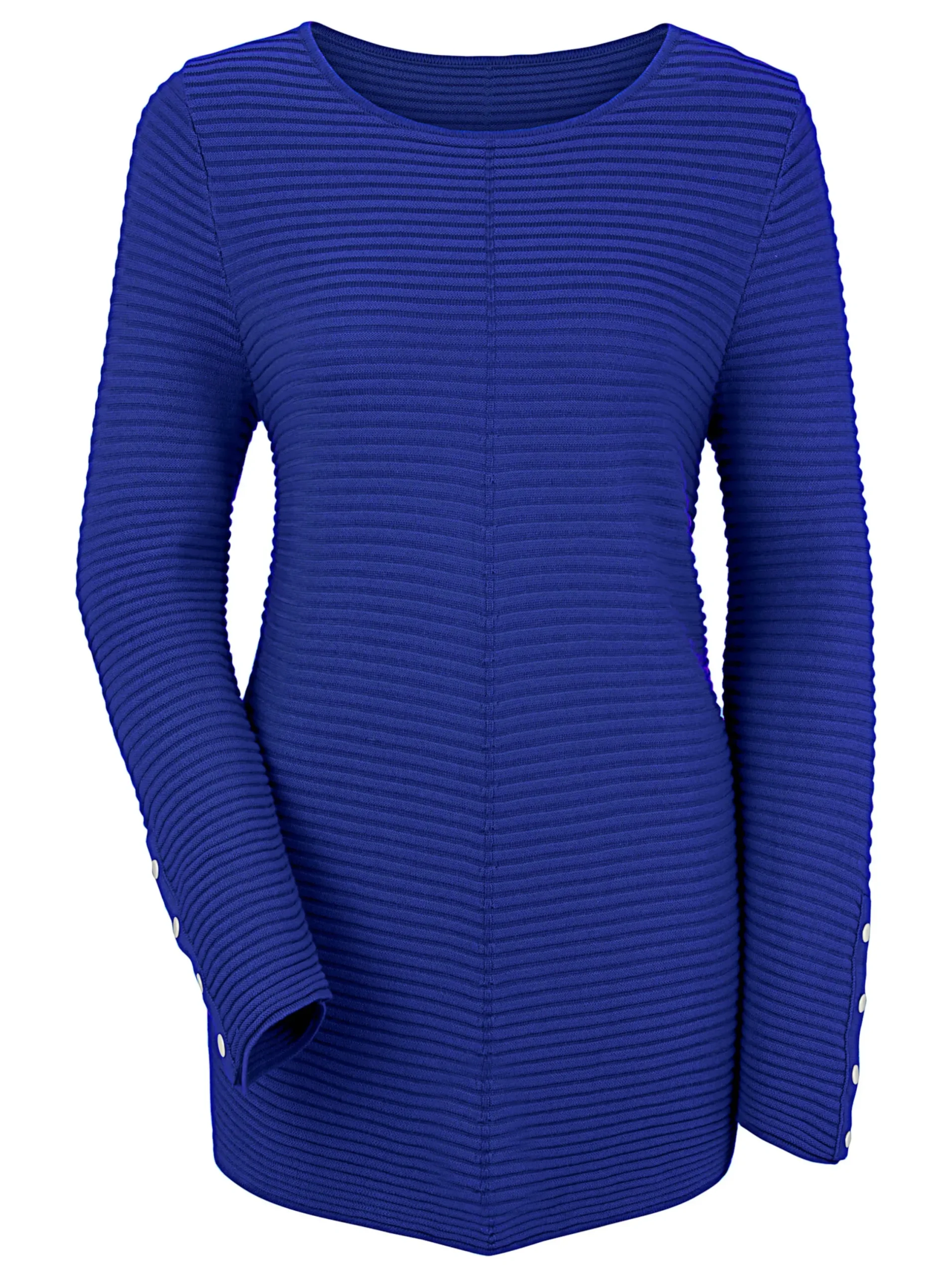 Basics| Rundhalspullover royalblau