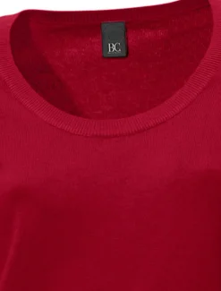 Basics|Pullover|heine Rundhalspullover aus Feinstrick rot