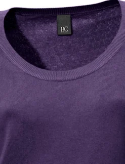 Basics|Pullover|heine Rundhalspullover aus Feinstrick pflaume