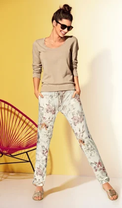 Pullover|heine Rundhalspullover aus Feinstrick beige