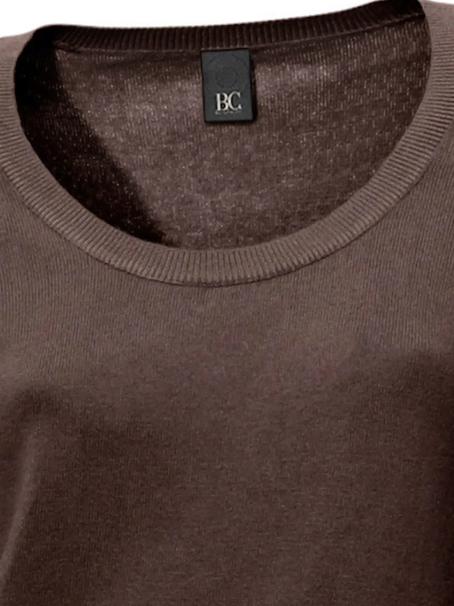 Basics|Pullover|heine Rundhalspullover aus Feinstrick schokobraun