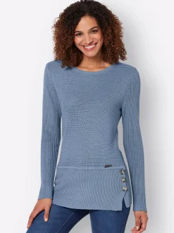 Pullover| Rundhalspullover in pflegeleichter Qualität bleu