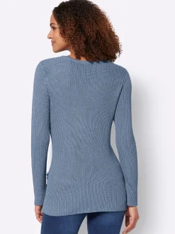 Pullover| Rundhalspullover in pflegeleichter Qualität bleu