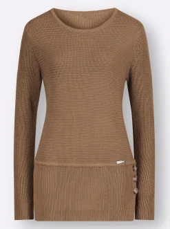 Pullover| Rundhalspullover in pflegeleichter Qualität camel
