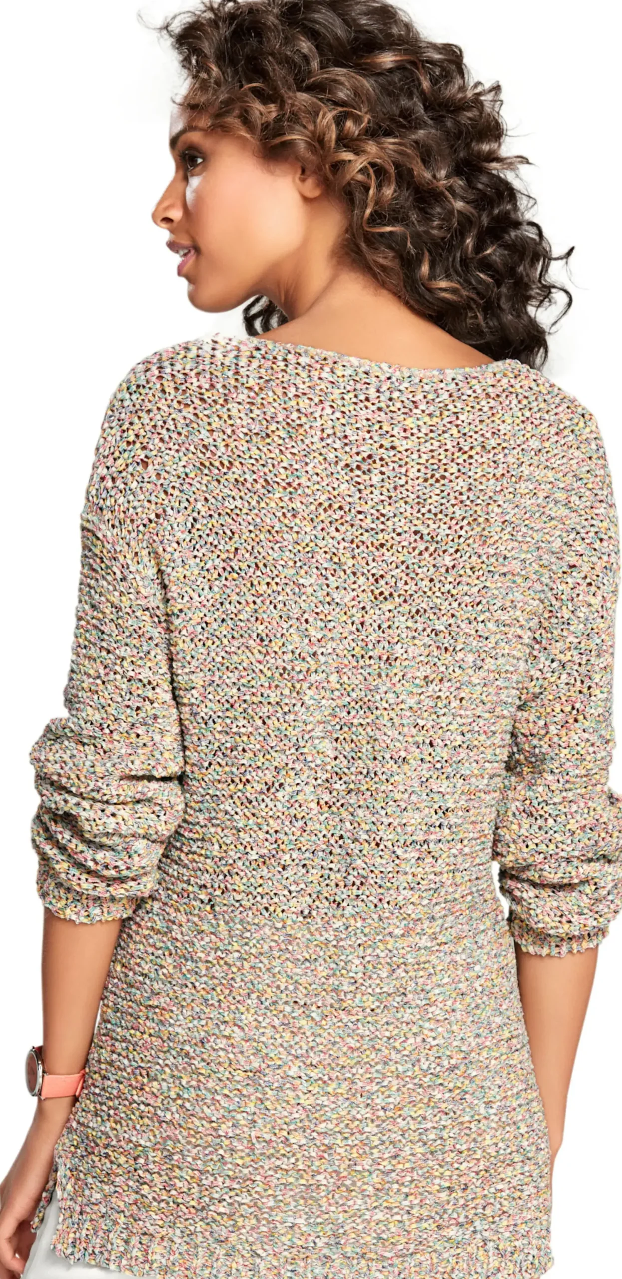 Pullover|heine Rundhalspullover mit Seitenschlitzen bunt