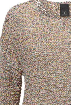 Pullover|heine Rundhalspullover mit Seitenschlitzen bunt