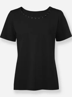 Shirts|heine Rundhalsshirt schwarz