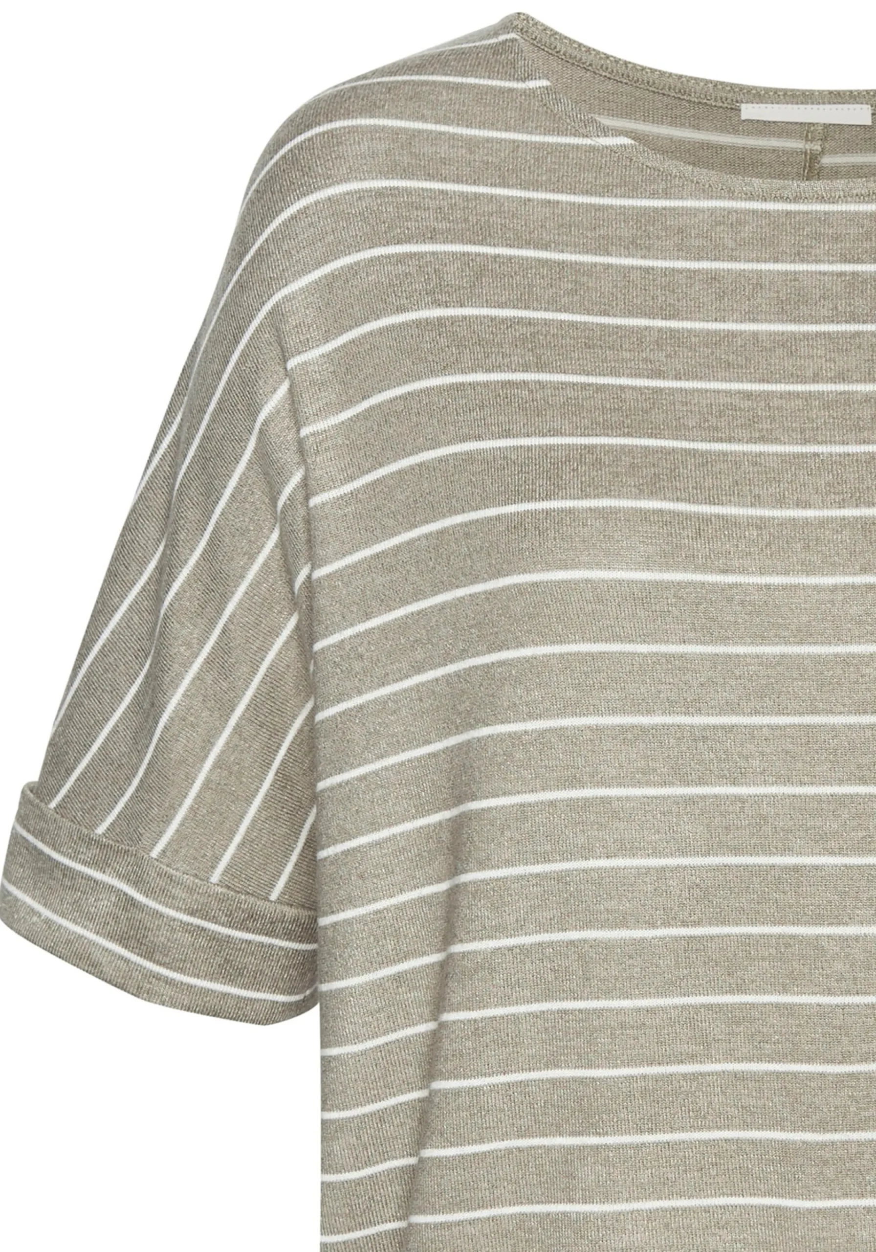 Strandmode|Shirts|LASCANA Rundhalsshirt khakigestreift