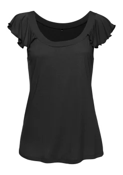 Strandmode|Vivance Rundhalsshirt schwarz