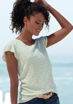 Shirts|Vivance Rundhalsshirt creme-grün